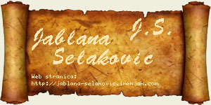 Jablana Selaković vizit kartica